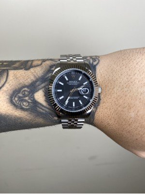 ROLEX DATEJUST PRATA-PRETO